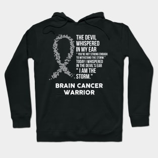 The Devil- Brain Cancer Awareness Support Ribbon Hoodie